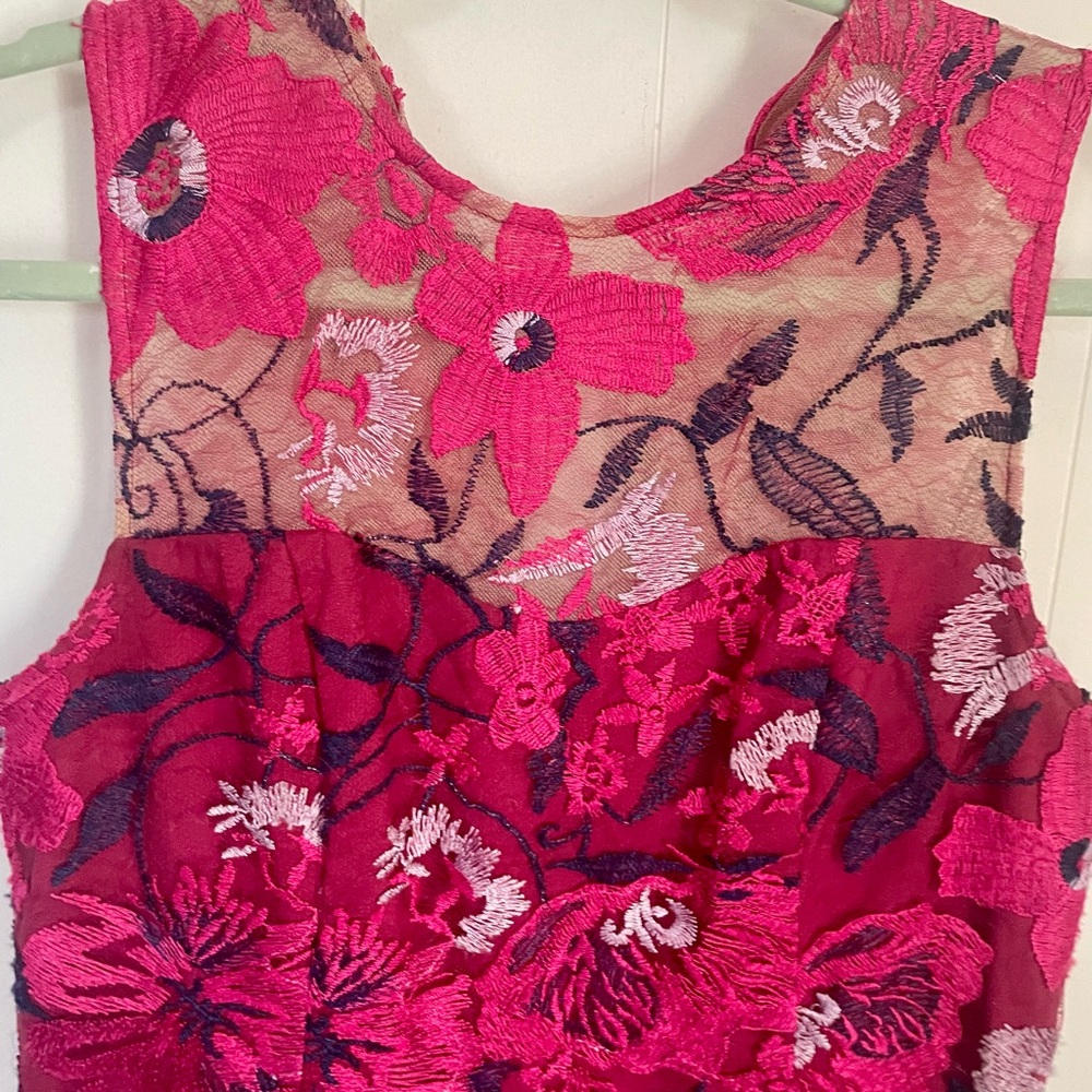 Halston Heritage Pink Floral Maxi Dress